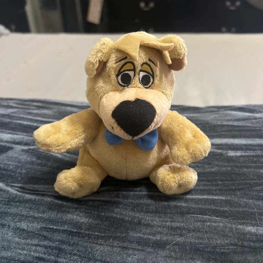 Vintage Hanna-Barbera Boo Boo Bear Plush Stuffed Animal with Blue Bow Tie